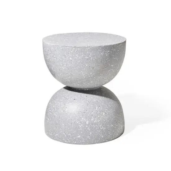 Glitzhome&reg; 18" Multi-Functional Terrazzo Garden Stool Gray {1}