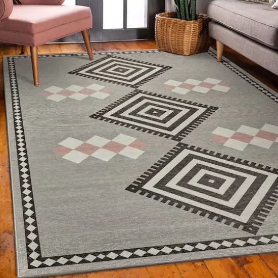 My Magic Carpet Kilim Kiki Washable Rug Mushroom {3}