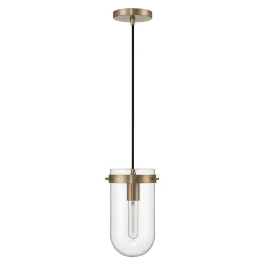 Hello Honey&reg; Atwood Brushed Bronze Modern Minimalist Glass & Metal Ceiling Light {6}