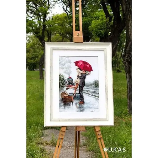 Luca-s Couple On Train Station Counted Cross Stitch Kit {16}