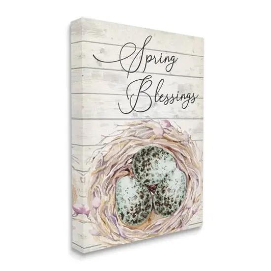 Stupell Industries Spring Blessings Bird Nest Nature Canvas Wall Art {4}