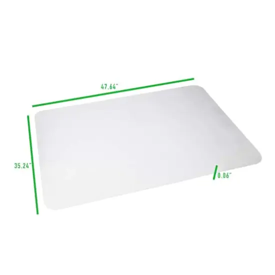 Mind Reader Rectangular Floor Protection Office Mat {4}