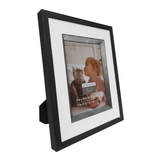 Expressions&trade; 5" x 7" Black & Silver Fillet Frame by Studio D&eacute;cor&reg; {5}