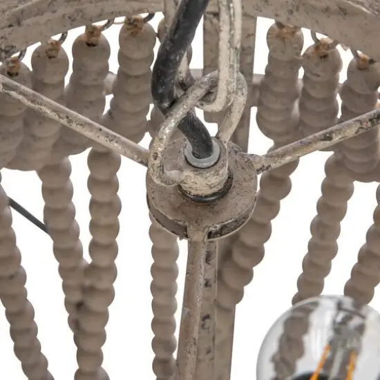 Hello Honey&reg; Metal Chandelier with Wood Beads {6}