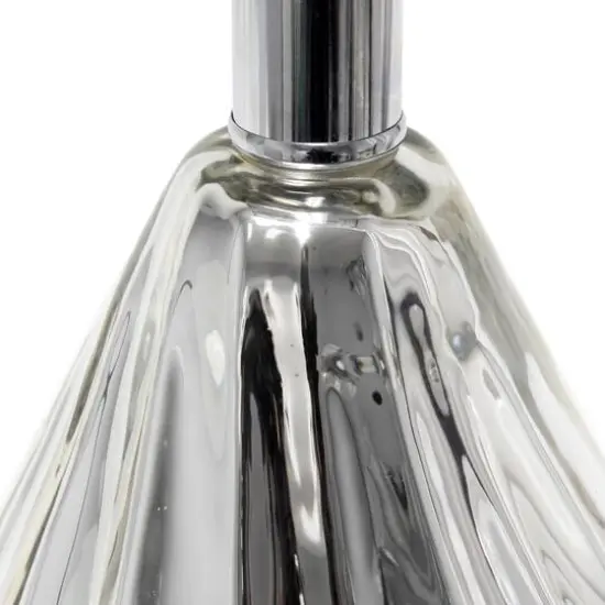 Lalia Home 20.5" Kissy Pear Table Lamp with Fabric Shade Chrome and White {8}