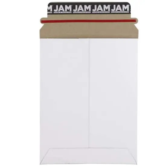 JAM Paper 6" x 8" White Flat Photo Mailer Peel & Seal Closure Envelopes, 6ct. {1}