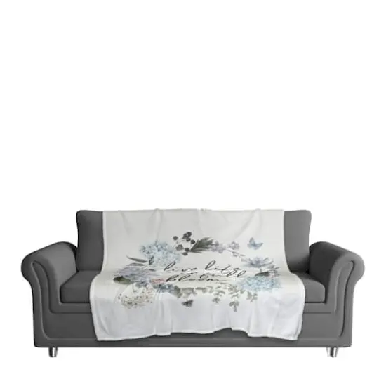 Live Life in Full Bloom Fleece Blanket {4}