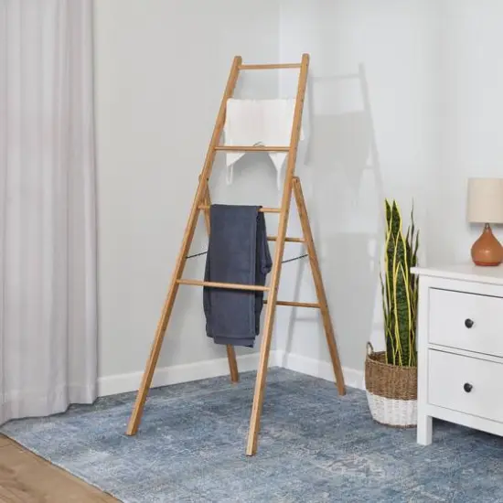Honey Can Do Bamboo Clothes Drying Ladder Rack {14}