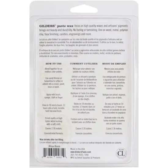 Gilders&reg; Baroque Art Paste Wax African Bronze {3}