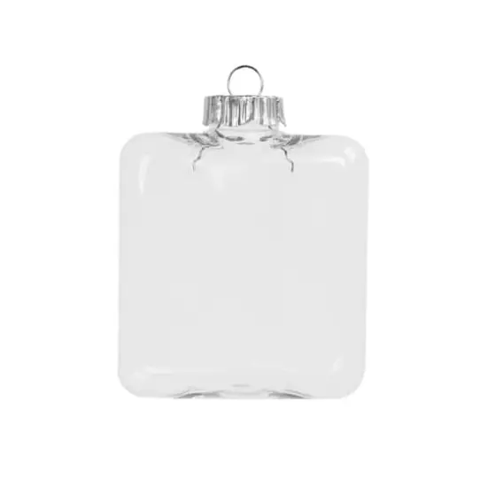 4" Flat Cube Clear Plastic Ornaments, 4ct. by Make Market&reg; {3}