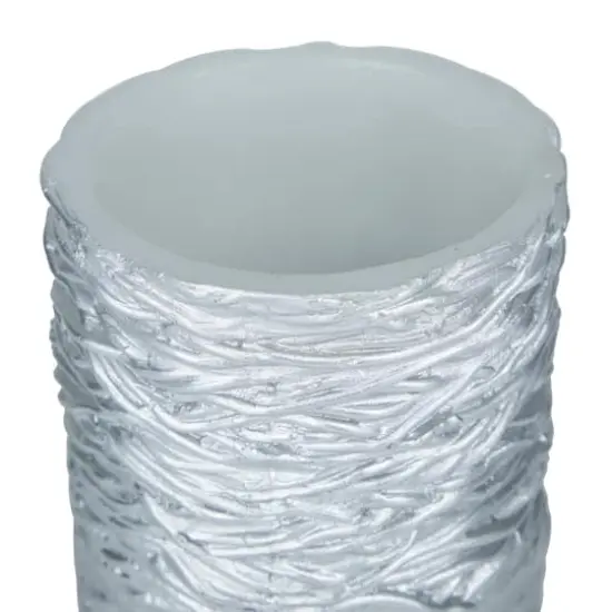 Silver Traditional Flameless Candle Set {5}