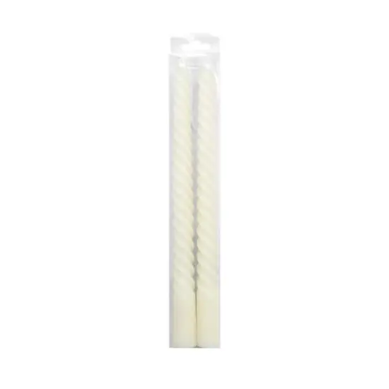 10" Twist Taper Candles, 2ct. by Ashland&reg; Ivory {1}