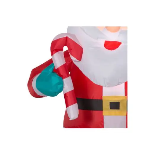 4ft. Airblown&reg; Inflatable Christmas Santa with Candy Cane {4}