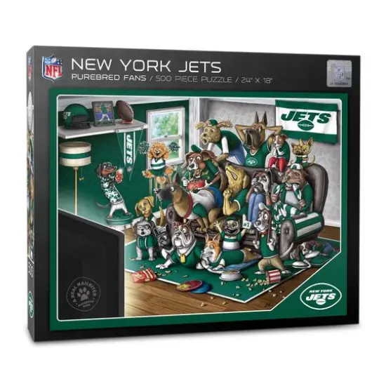 NFL Purebred Fans A Real Nailbiter 500 Piece Puzzle New York Jets {1}