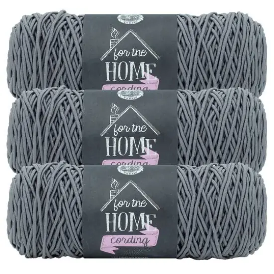 3 Pack Lion Brand&reg; For the Home Cording Yarn Grey {1}