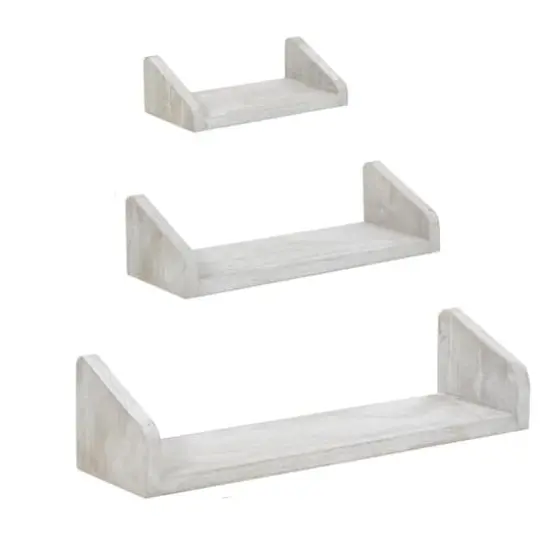 NEX&trade; Rustic Gray Floating Shelves Set {1}