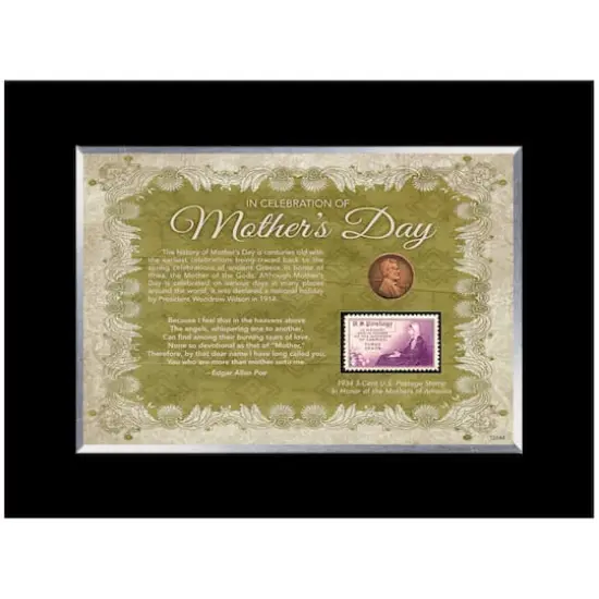 Mother's Day Celebration Frame with Stamp and Coin {1}
