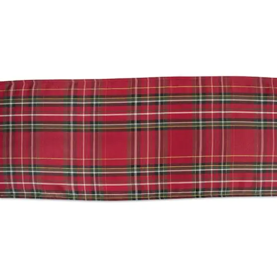DII&reg; 72" Metallic Holiday Plaid Table Runner {4}