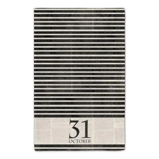 Halloween Date Newspaper Distressed Tea Towel Set {4}