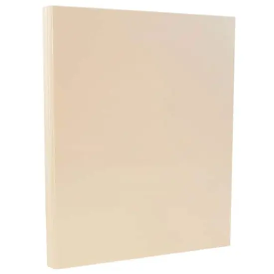 JAM Paper 8.5" x 11" Vellum Bristol Cardstock, 50ct. Ivory {1}