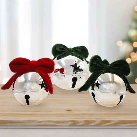 Metal Bell with Bow by Ashland® Green {4}
