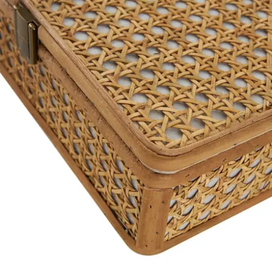 Brown Woven Rattan Box Set {7}