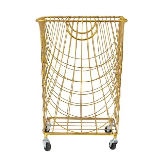 Gold Iron Glam Storage Cart, 24" x 16" x 17" {3}