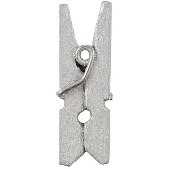 JAM Paper 7/8" Wood Clothespins, 100ct. Silver {6}