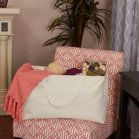 Household Essentials Krush&reg; White Canvas Utility Tote {3}