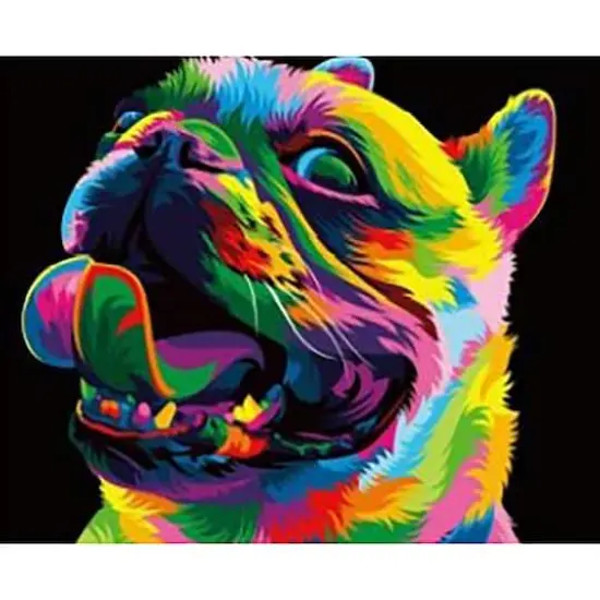 Sparkly Selections Colorful Pug Diamond Painting Kit, Square Diamonds {1}