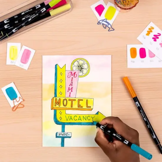 Tombow Happy Hour Dual Brush Pen Set {10}