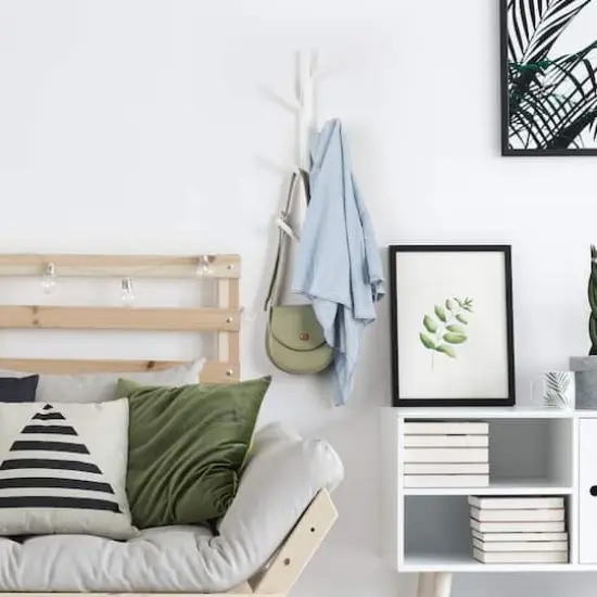 NEX&trade; 6-Hook Wall Mounted Tree Branch Coat Rack White {7}