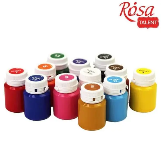 Rosa Talent Deco 12 Color Glossy Acrylic Paint Set {3}