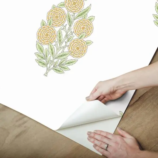 RoomMates Tamara Day Dutch Floral Peel & Stick Wallpaper Yellow {10}