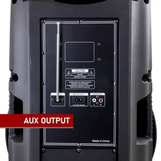 beFree Sound 15" Bluetooth Portable Rechargeable Party Speaker With LED Lights {6}