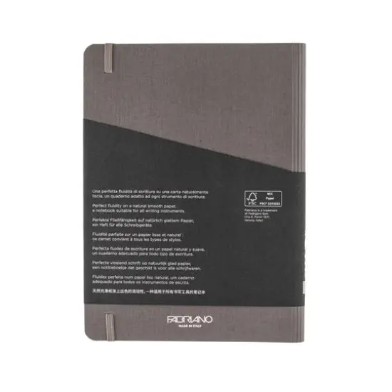 Fabriano&reg; Ecoqua Plus Dotted A5 Hidden Spiral-Bound Notebook Gray {11}