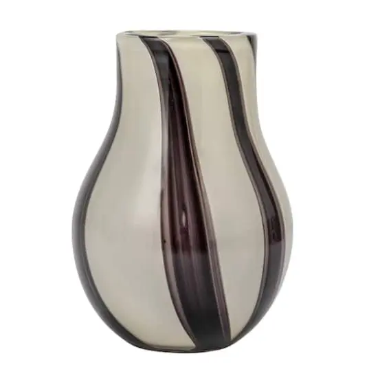 Hello Honey&reg; 7.75" Black & White Striped Glass Vase {9}