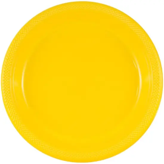 JAM Paper 9" Plastic Party Plates, 20ct. Yellow {1}