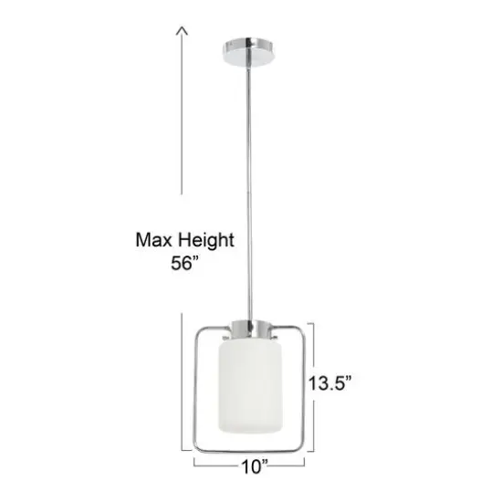 Hello Honey&reg; Robert Stevenson Lighting Ezra Metal & Frosted Glass Convertible Ceiling Light Chrome {7}