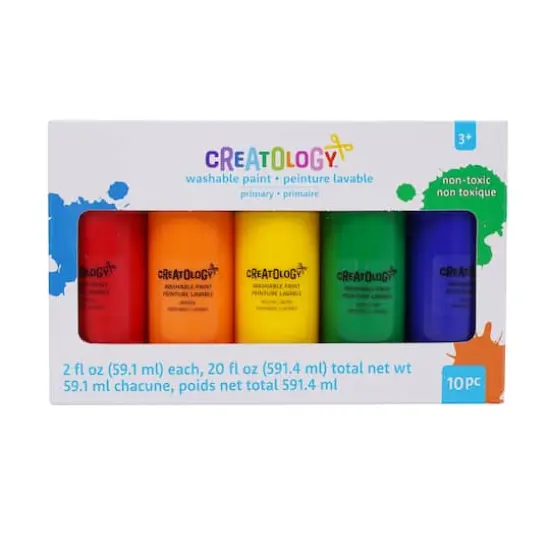 Primary Colors Washable Paint Set by Creatology&trade; {3}
