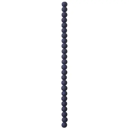 Blue Rubber Coated Glass Round Beads, 8mm by Bead Landing&trade; {4}