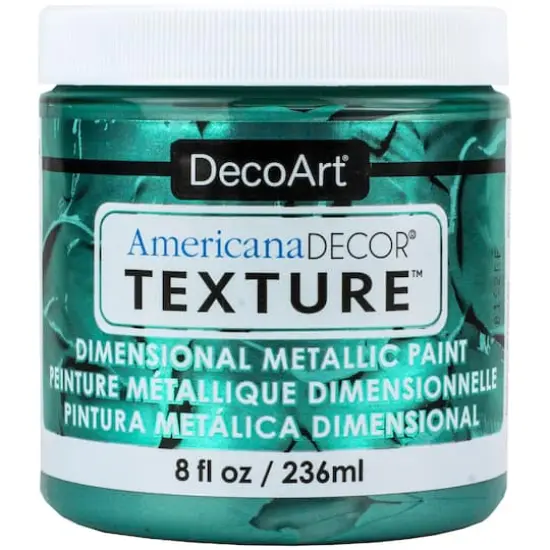 DecoArt&reg; Americana D&eacute;cor&reg; Texture&trade; Dimensional Metallic Paint Teal Green {1}