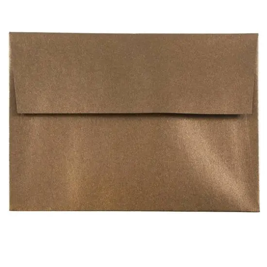 JAM Paper 4.75" x 6.5" Metallic Invitation Envelopes, 25ct. Bronze Stardream {1}