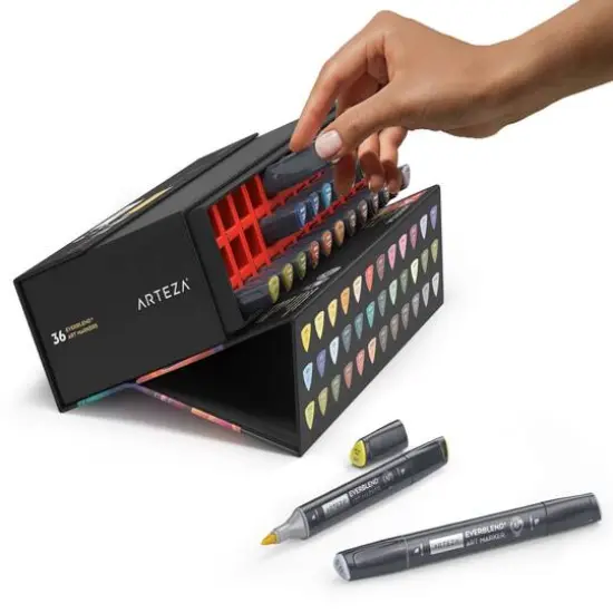 Arteza&reg; 36 Color Flora Tones EverBlend&trade; Ultra Dual Tip Art Marker Set {6}