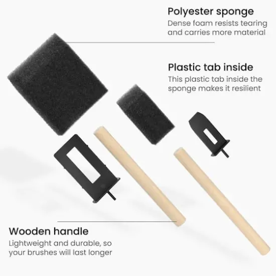 Arteza&reg; 1" & 2" Foam Brushes Set {5}