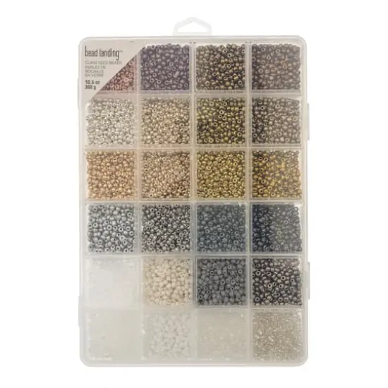 8/0 Neutral & Metallic Glass Seed Beads, 10.5oz. by Bead Landing&trade; {3}