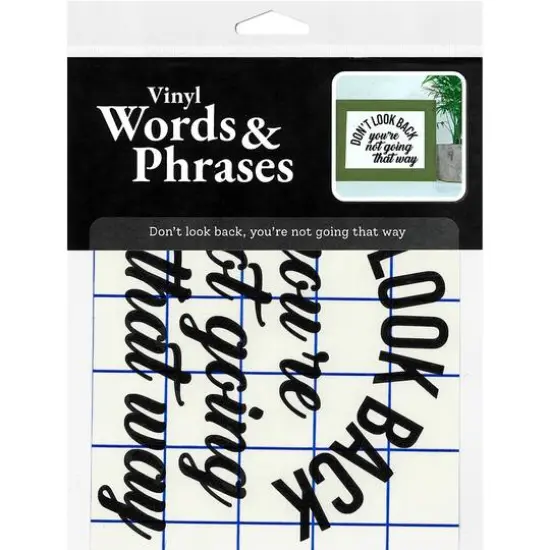 Leisure Arts&reg; Vinyl Don't Look Back Black Wall Decal {5}