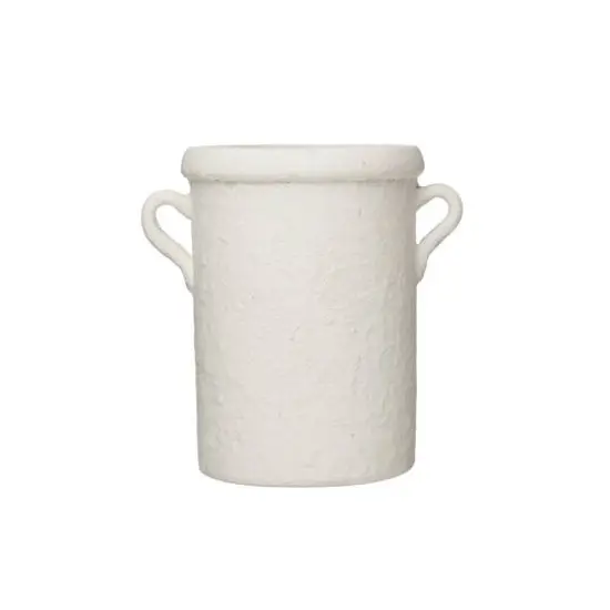 Hello Honey&reg; 11" Glazed Decorative Coarse Terracotta Crock with Handles {1}
