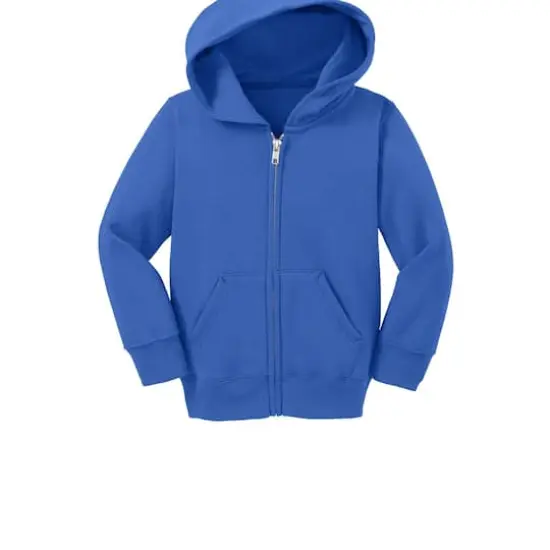 Port & Company&reg; Core Fleece Full-Zip Hooded Toddler Sweatshirt Royal {4}