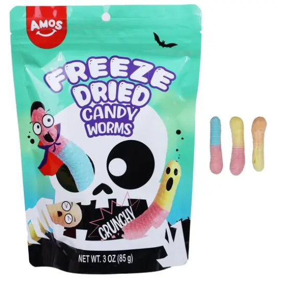 Amos&reg; Freeze Dried Candy Worms {1}